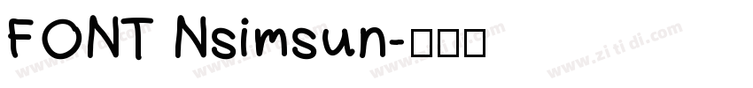 FONT Nsimsun字体转换